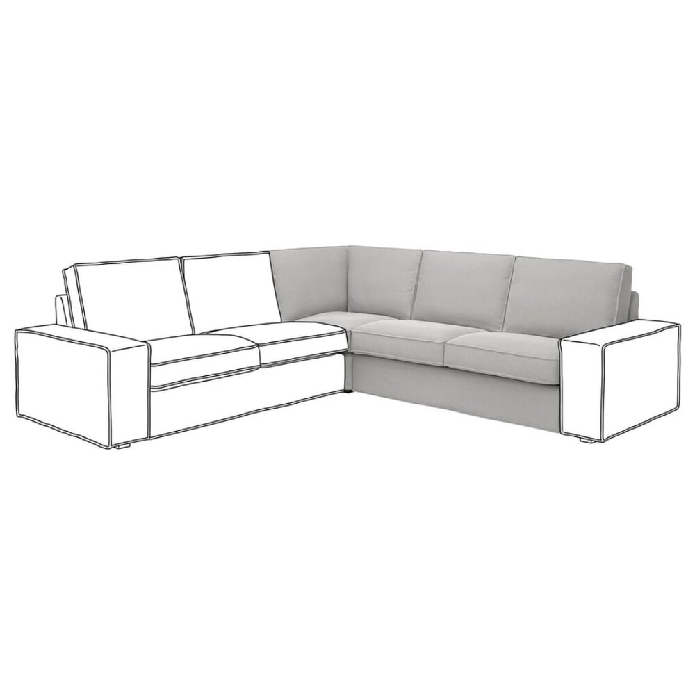 New in box ! IKEA KIVIK Cover For Corner Section Tallmyra White/black 805.577.59